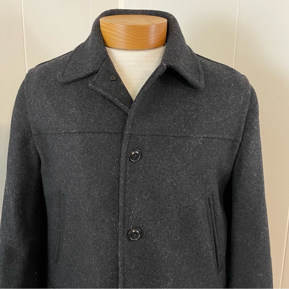 J. Crew University Wool Coat Men's M Classic Gray Single Breasted Thinsulate - Picture 5 of 13